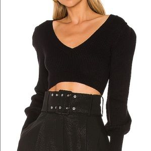NBD black cropped sweater